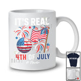 Personalized It's Real 4th of July; Amusing Custom Name Soccer Tools Player US Flag; Patriotic T-Shirt