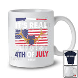 Personalized It's Real 4th of July; Joyful Custom Name Player Hunting Tools; US Flag Patriotic T-Shirt