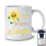 Personalized Jesus It's Not Religion It's A Relationship; Lovely Custom Name Heart Sunflower; Cross T-Shirt