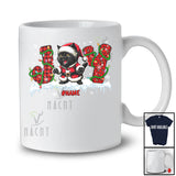 Personalized Joy; Amusing Christmas Leopard Plaid Custom Name Cat Santa; Animal Lover T-Shirt