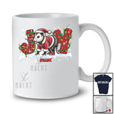 Personalized Joy; Amusing Christmas Leopard Plaid Custom Name Opossum Santa; Animal Lover T-Shirt