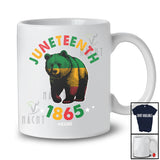 Personalized Juneteenth 1865; Awesome Black History Bear 1865; Custom Name Afro African T-Shirt