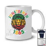 Personalized Juneteenth 1865; Awesome Black History Lion 1865; Custom Name Afro African T-Shirt