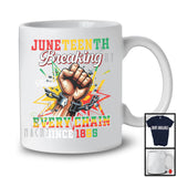 Personalized Juneteenth Breaking Every Chain 1865, Proud Black Afro Strong Hand Custom Name, African T-Shirt