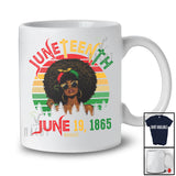 Personalized Juneteenth June 19th 1865; Awesome Custom Name Black Afro Women; African T-Shirt