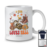 Personalized Just A Girl Who Loves Fall; Adorable Custom Name Python; Fall Plaid Sunflowers T-Shirt