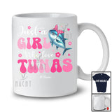 Personalized Just A Girl Who Loves Tunas; Lovely Custom Name Girl Women Tuna T-Shirt
