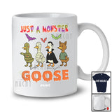 Personalized Just A Monster Goose; Lovely Halloween Zombie Mummy Goose; Custom Name Farmer T-Shirt