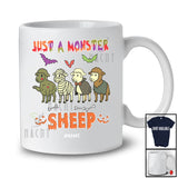 Personalized Just A Monster Sheep; Lovely Halloween Zombie Mummy Sheep; Custom Name Farmer T-Shirt