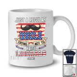 Personalized Custom Name Regular Uncle Trying Not to Raise Liberals; Amusing Father's Day Mustache Family T-Shirt
