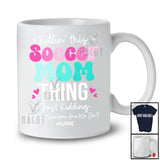 Personalized Killin' This Soccer Mom; Humorous Mother's Day Hearts Soccer; Custom Name Player T-Shirt