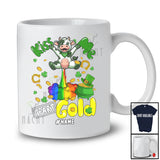 Personalized Kiss Me I Fart Gold; Humorous St. Patrick's Day Custom Name Cow; Irish Shamrocks T-Shirt