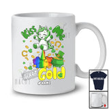 Personalized Kiss Me I Fart Gold; Humorous St. Patrick's Day Custom Name Unicorn; Irish Shamrocks T-Shirt