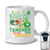 Personalized Kiss Me I'm A Teacher Or Drunk; Joyful St. Patrick's Day Lips; Custom Name Jobs T-Shirt