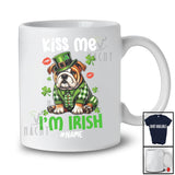 Personalized Kiss Me I'm Irish; Fantastic St. Patrick's Day Custom Name Bulldog Leprechaun Owner T-Shirt