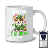 Personalized Kiss Me I'm Irish; Fantastic St. Patrick's Day Custom Name Corgi Leprechaun Owner T-Shirt