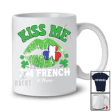 Personalized Kiss me I'm French; Amazing St. Patrick's Day Lips; Custom Name French Flag Family T-Shirt