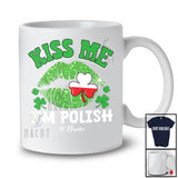 Personalized Kiss me I'm Polish; Amazing St. Patrick's Day Lips; Custom Name Poland Flag Family T-Shirt