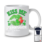 Personalized Kiss me I'm Portuguese; Amazing St. Patrick's Day Lips; Custom Name Portuguese Flag Family T-Shirt