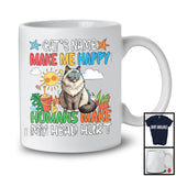 Personalized Kitten's Custom Name Make Me Happy, Colorful Summer Vacation Birman Owner T-Shirt