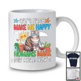 Personalized Kitten's Custom Name Make Me Happy, Colorful Summer Vacation Exotic Shorthair Owner T-Shirt