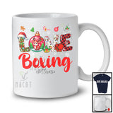 Personalized LOVE Boxing; Amazing Christmas Plaid Ornament; Custom Name Boxing Player T-Shirt