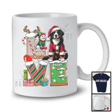 Personalized LOVE, Adorable Christmas Custom Name Bernedoodle Santa, Candy Cane X-mas T-Shirt
