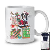 Personalized LOVE, Adorable Christmas Custom Name Bernese Mountain Santa, Candy Cane X-mas T-Shirt