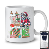 Personalized LOVE, Adorable Christmas Custom Name Bulldog Santa, Candy Cane X-mas T-Shirt