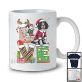 Personalized LOVE, Adorable Christmas Custom Name English Springer Spaniel Santa, Candy Cane X-mas T-Shirt