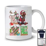 Personalized LOVE, Adorable Christmas Custom Name Irish Setter Santa, Candy Cane X-mas T-Shirt