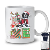 Personalized LOVE, Adorable Christmas Custom Name Landseer Santa, Candy Cane X-mas T-Shirt