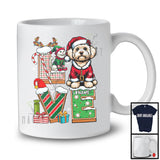 Personalized LOVE, Adorable Christmas Custom Name Maltipoo Santa, Candy Cane X-mas T-Shirt