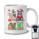 Personalized LOVE, Adorable Christmas Custom Name Pit Bull Santa, Candy Cane X-mas T-Shirt