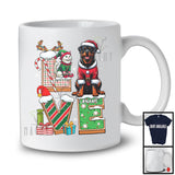Personalized LOVE, Adorable Christmas Custom Name Rottweiler Santa, Candy Cane X-mas T-Shirt