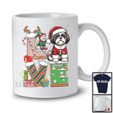 Personalized LOVE, Adorable Christmas Custom Name Shih Tzu Santa, Candy Cane X-mas T-Shirt