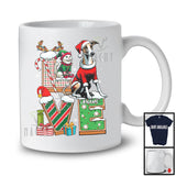 Personalized LOVE, Adorable Christmas Custom Name Whippet Santa, Candy Cane X-mas T-Shirt