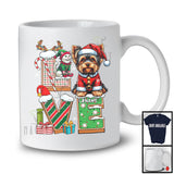 Personalized LOVE, Adorable Christmas Custom Name Yorkshire Terrier Santa, Candy Cane X-mas T-Shirt