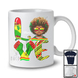 Personalized LOVE, Adorable Juneteenth Custom Name Black Afro Boy, Strong Hands African Pride T-Shirt