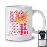 Personalized LOVE; Adorable Valentine's Day Sunflower Chicken; Custom Name Chicken Lover T-Shirt