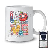 Personalized LOVE; Amazing Back To School Tools Pencil Fruits; Custom Name Students Teacher T-Shirt