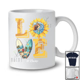 Personalized LOVE; Amazing Sunflowers Custom Name Surfing; Outdoor Activities Surfer T-Shirt