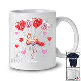 Personalized LOVE; Fantastic Valentine's Day Hearts Custom Name Flamingo Lover; Couple Family T-Shirt