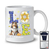 Personalized LOVE; Happy Hanukkah Decoration Custom Name Shetland Sheepdog Owner; Family Group T-Shirt