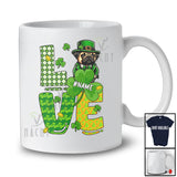 Personalized LOVE; Wonderful St. Patrick's Day Custom Name Pug Leprechaun Shamrocks T-Shirt