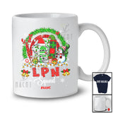 Personalized LPN Squad; Fantastic Christmas Custom Name Nurse; Plaid Rainbow Snowman T-Shirt