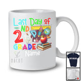 Personalized Last Day Of 2nd Grade, Colorful Summer Last Day Of School Things Books, Students T-Shirt