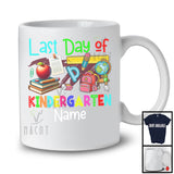 Personalized Last Day Of Kindergarten, Colorful Summer Last Day Of School Things Books, Students T-Shirt