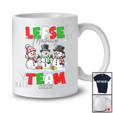 Personalized Lefse Making Team; Amusing Christmas Snow Three Snowman; Custom Name Baking T-Shirt