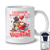 Personalized Leonberger And Coffee Only For Valentine; Lovely Custom Name Single; Animal T-Shirt